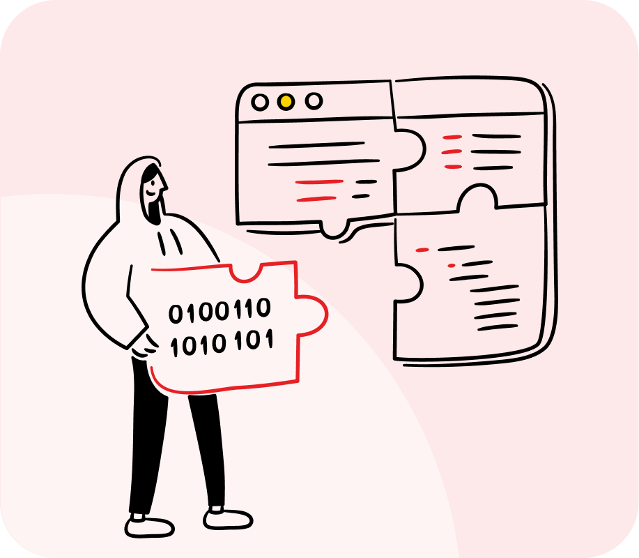 Illustration of CODE.ID Custom Software Development service